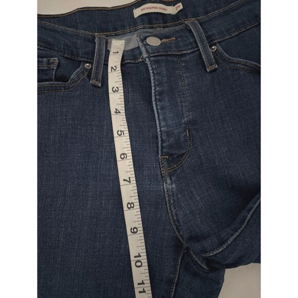 Polished Casual Levi’s Jeans 311 Shaping Skinny W29 L28 Dark Wash Raw Hem Ankle - Picture 9 of 15